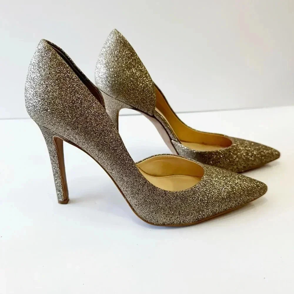 JESSICA SIMPSON Sparkly D'Orsay Party Heels Size 7.5‎